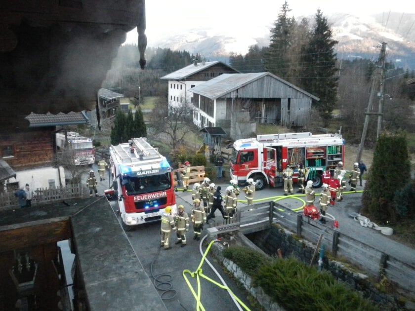 Wohnhausbrand in Saalfelden Harham